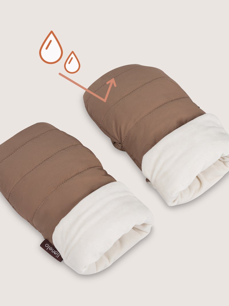 Chauffe-main poussette LIONELO Handmuff - Moufle poussette - Universelle - Imperméable Beige - Kiabi