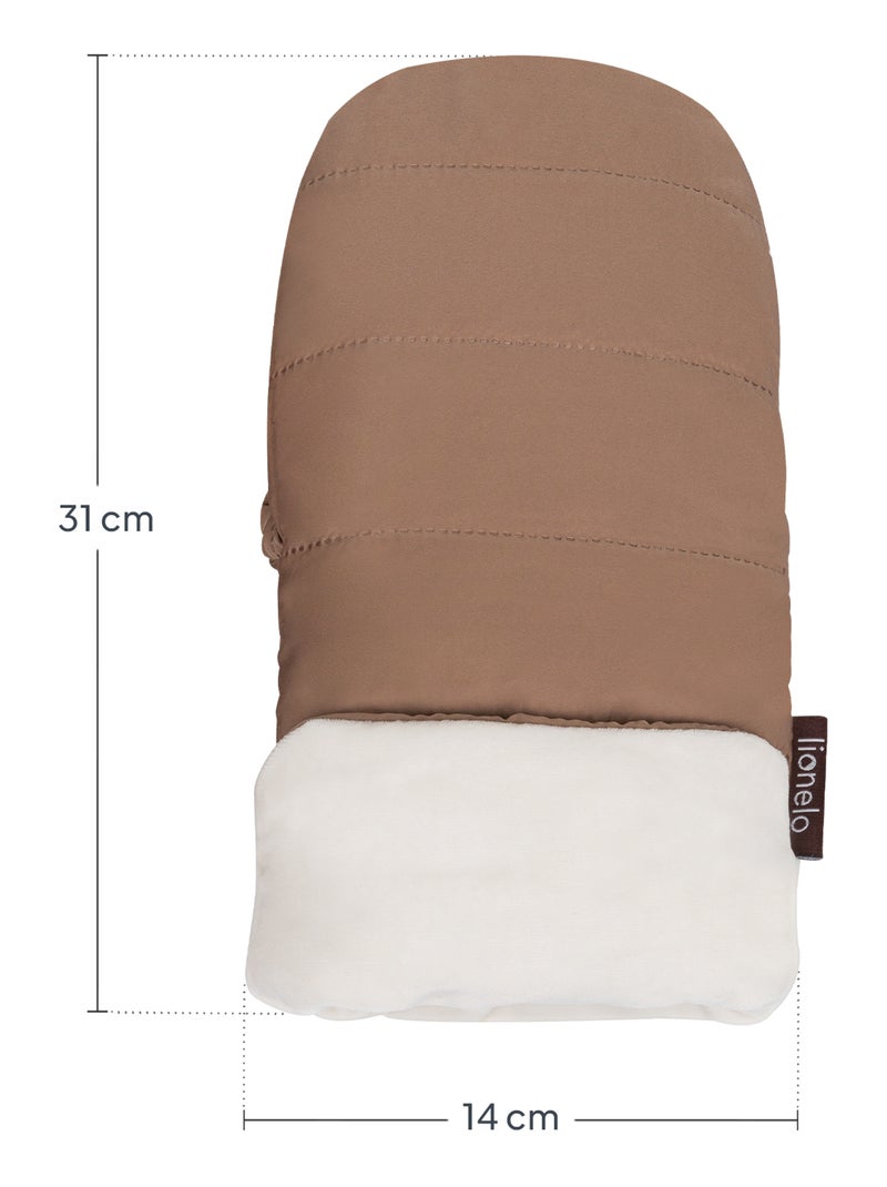Chauffe-main poussette LIONELO Handmuff - Moufle poussette - Universelle - Imperméable Beige - Kiabi