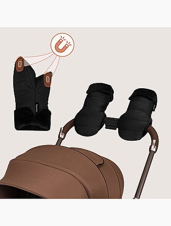 Chauffe-main poussette LIONELO Handmuff - Moufle poussette - Universelle - Imperméable