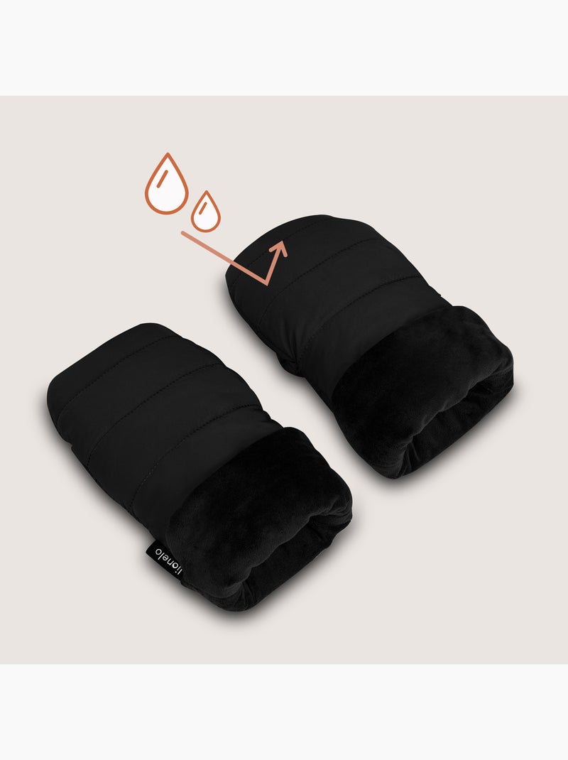 Chauffe-main poussette LIONELO Handmuff - Moufle poussette - Universelle - Imperméable Noir Noir - Kiabi