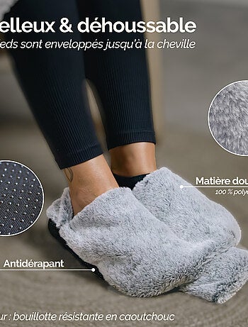 Chauffe pieds bouillotte douce 3 litres, déhoussable et antidérapant - Vivezen