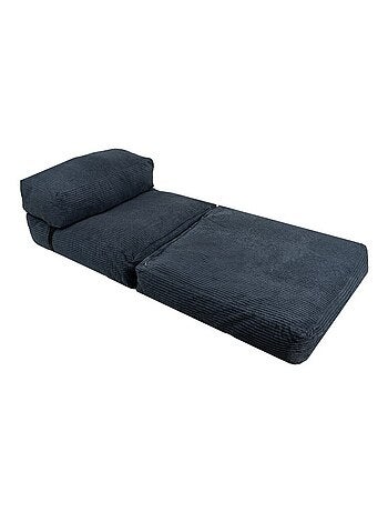 Chauffeuse déhoussable 70x190 cm gris foncé