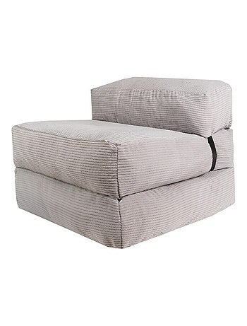 Chauffeuse déhoussable 70x190 cm gris foncé