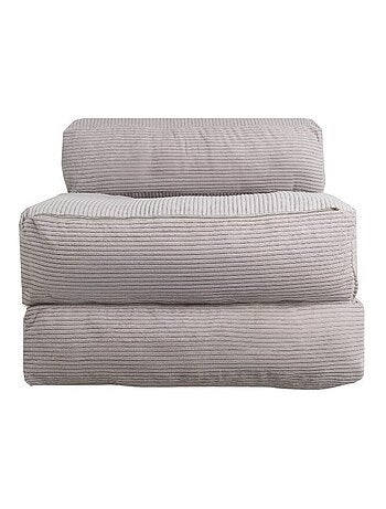 Chauffeuse déhoussable 70x190 cm gris foncé