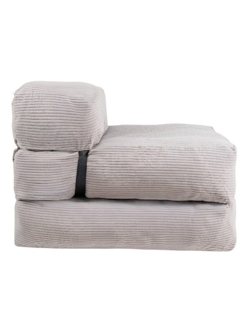 Chauffeuse déhoussable 70x190 cm gris clair Gris clair - Kiabi