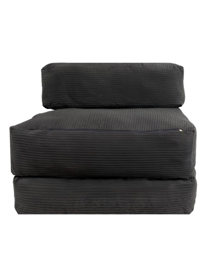 Chauffeuse déhoussable 70x190 cm gris foncé Gris foncé - Kiabi
