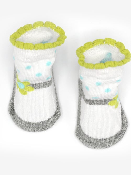 Chaussette bébé - petites fleurs - Kiabi