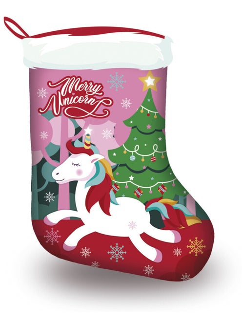 Chaussette de Noël - Licorne  -Merry Unicorn - 42cm - Kiabi