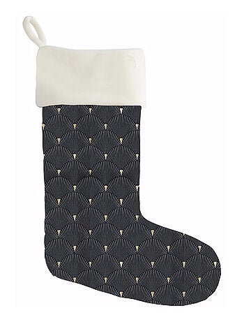 Chaussette de noël imprimée pur coton 44x35 cm ELEGANCE