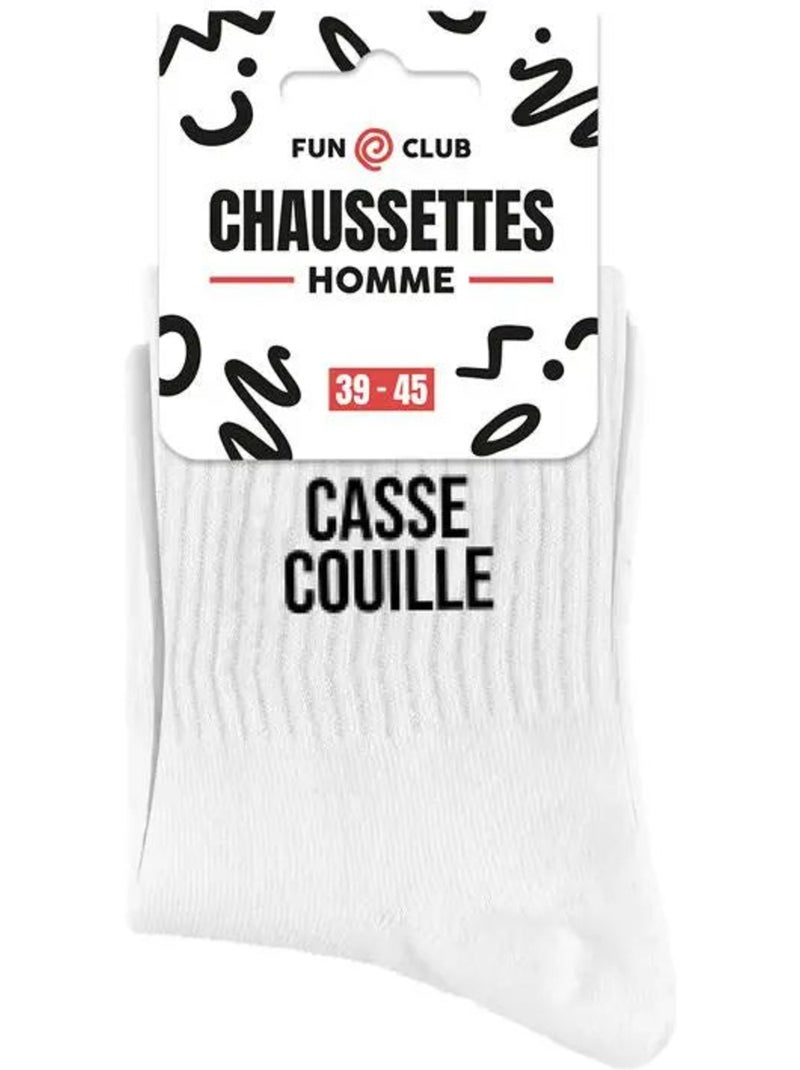 Chaussettes - Casse Couille Hommes Blanc - Kiabi