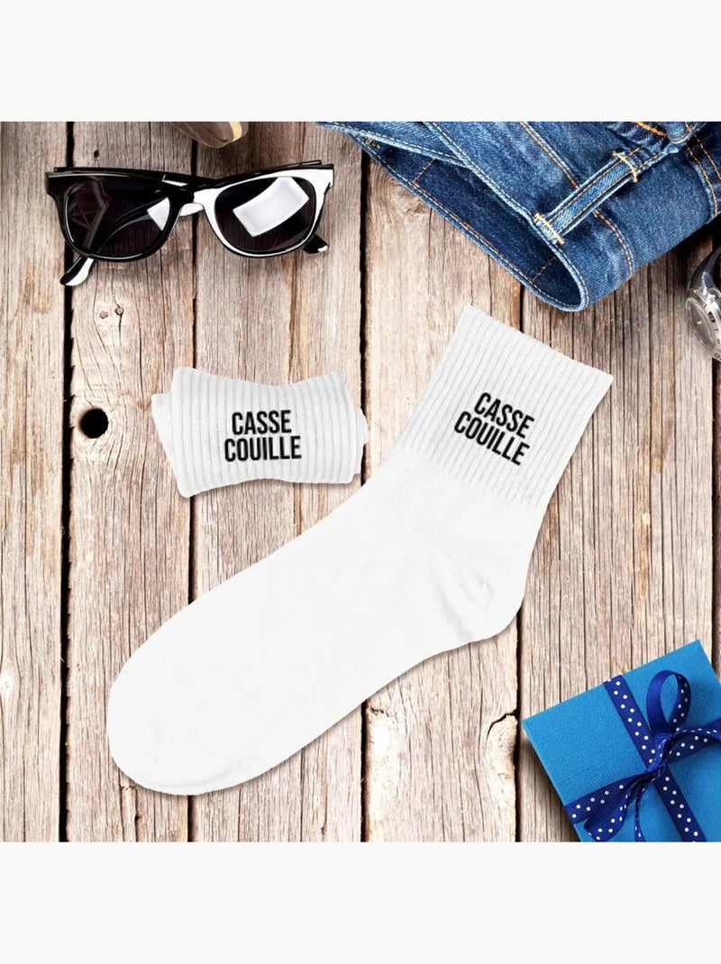 Chaussettes - Casse Couille Hommes Blanc - Kiabi