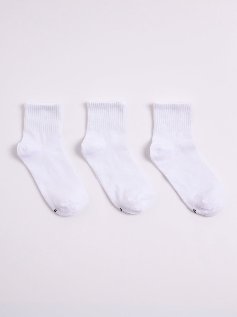 Chaussettes à côtes - AFIBEL Blanc - Kiabi