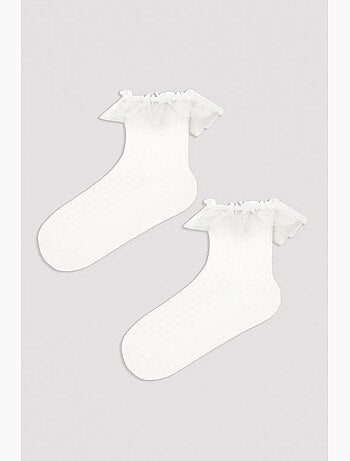 Chaussettes à la cheville à volants penti
