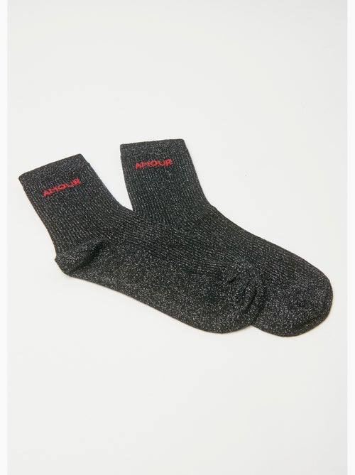 Chaussettes à message maille pailletée - AFIBEL - Kiabi