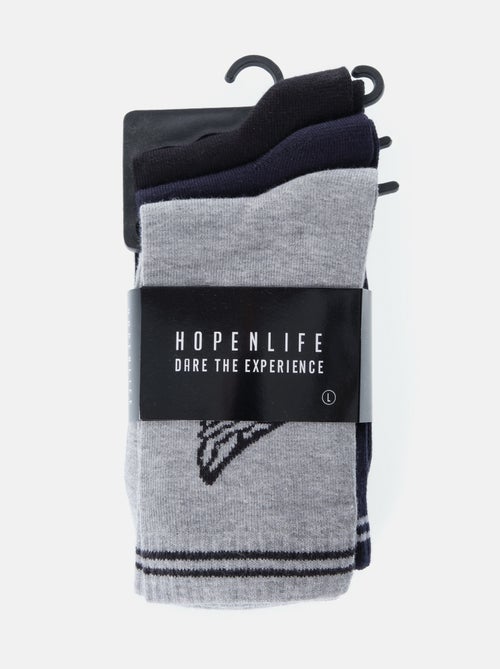 Chaussettes à motif , lot de 3 paires - Kiabi