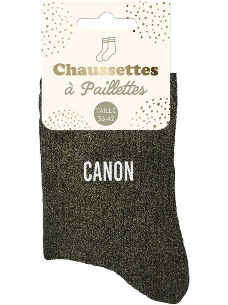Chaussettes à Paillettes - Canon Noir - Kiabi