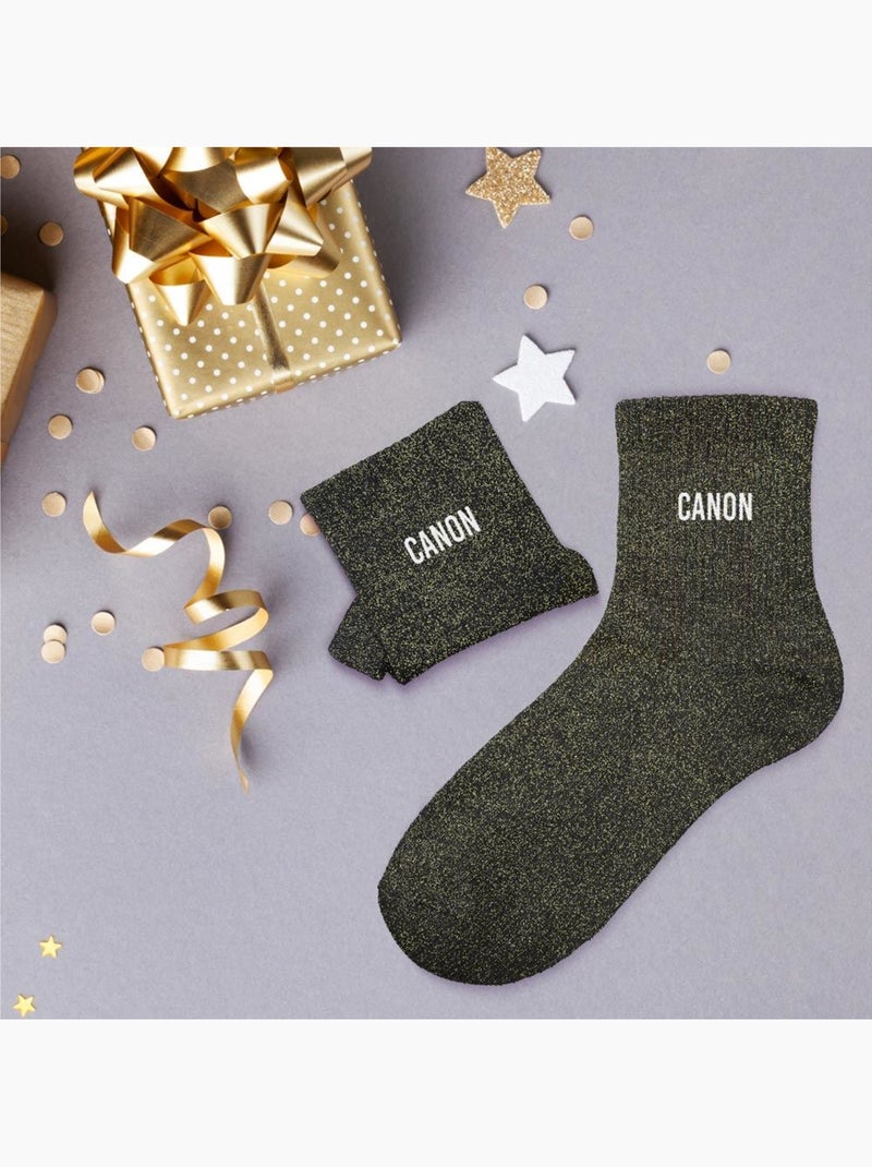 Chaussettes à Paillettes - Canon Noir - Kiabi