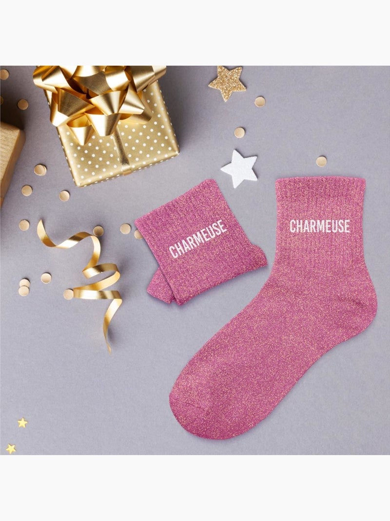 Chaussettes à Paillettes - Charmeuse Rouge - Kiabi