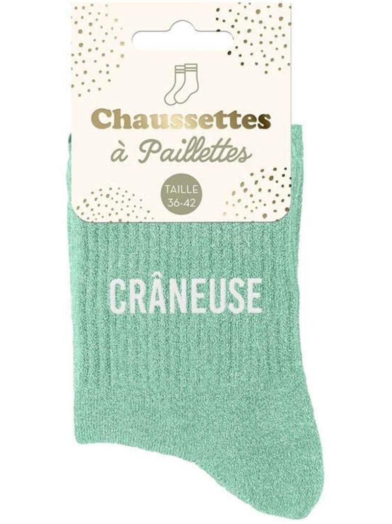 Chaussettes à Paillettes - Crâneuse Menthe - Kiabi