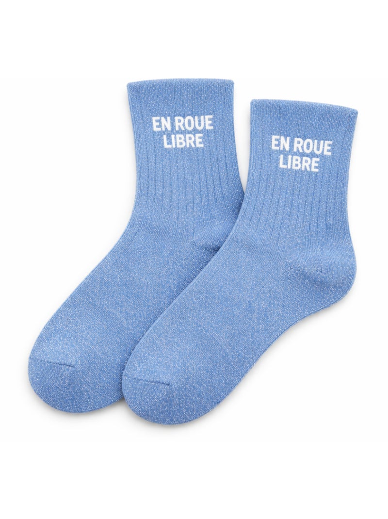 Chaussettes à Paillettes - En roue libre Bleu Bleu - Kiabi