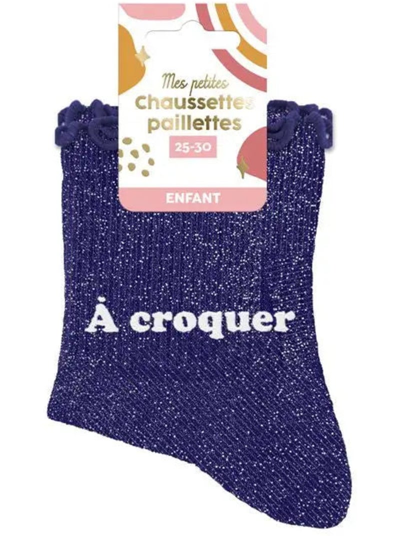 Chaussettes à Paillettes - Enfant - À Croquer Violet - Kiabi