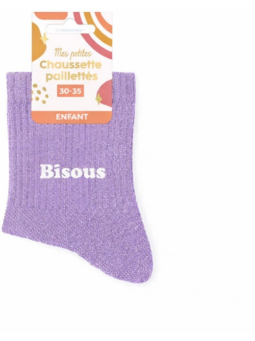 Chaussettes à Paillettes - Enfant - Bisous - Kiabi