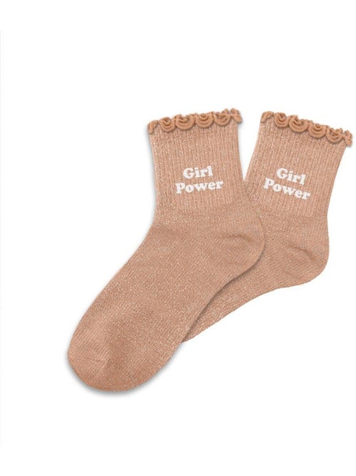 Chaussettes à Paillettes - Enfant - Girl Power - Kiabi