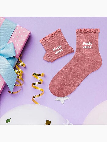 Chaussettes à Paillettes - Enfant - Petit Chat