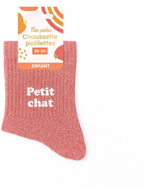 Chaussettes à Paillettes - Enfant - Petit Chat - Kiabi