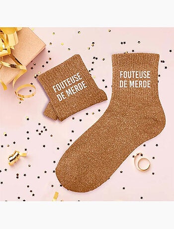 Chaussettes à Paillettes - Fouteuse de merde