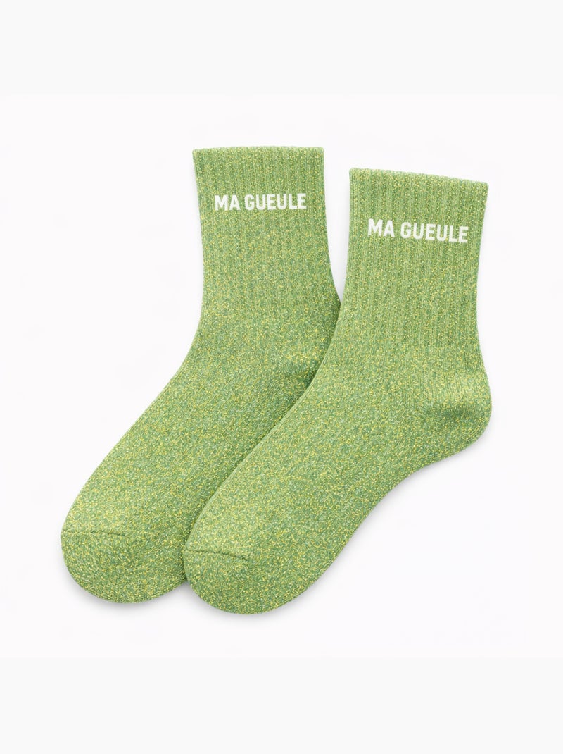 Chaussettes à Paillettes - Ma Gueule Vert - Kiabi