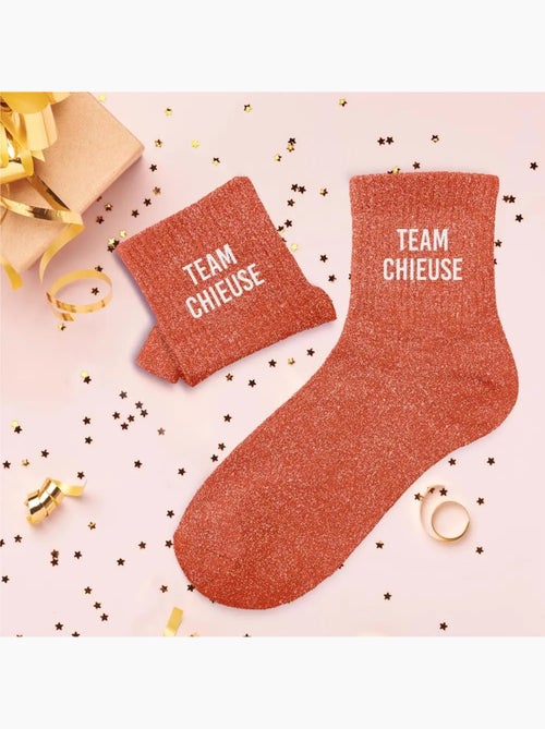 Chaussettes à Paillettes - Team Chieuse - Kiabi