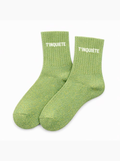 Chaussettes à Paillettes - T'inquiète - Kiabi
