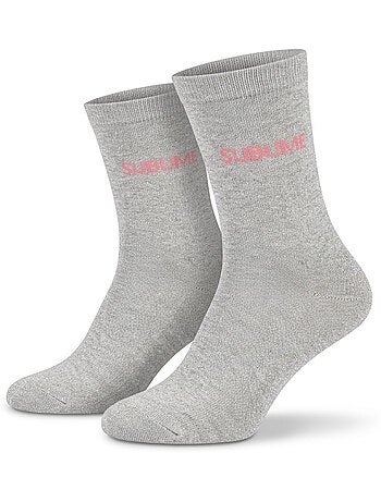 Chaussettes à paillettes Femme Message Humoristique