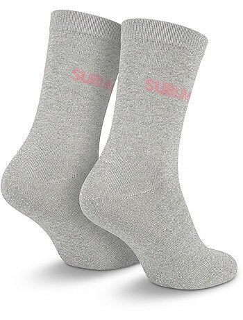 Chaussettes à paillettes Femme Message Humoristique