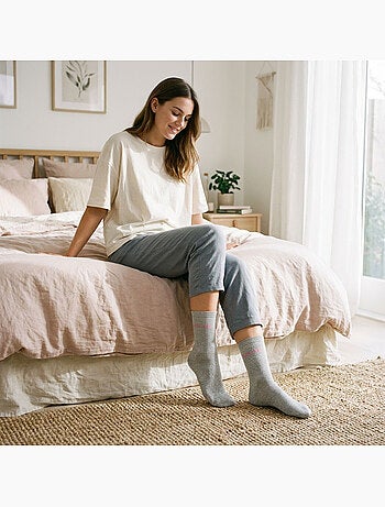 Chaussettes à paillettes Femme Message Humoristique