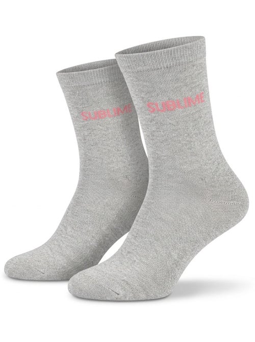 Chaussettes à paillettes Femme Message Humoristique - Kiabi