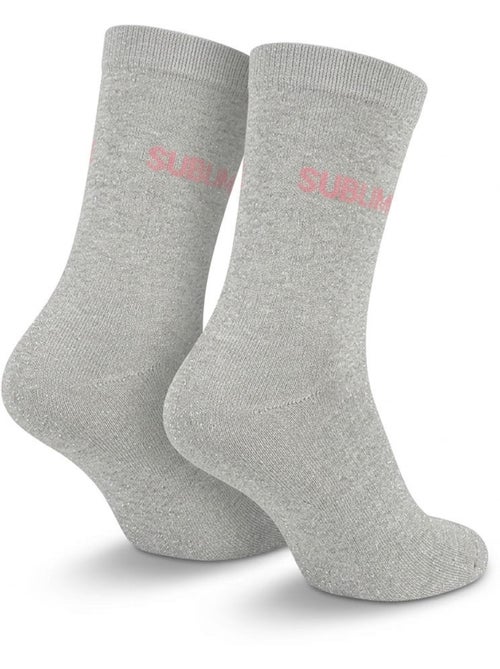 Chaussettes à paillettes Femme Message Humoristique - Kiabi
