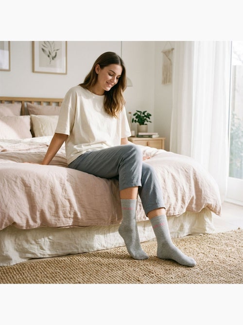Chaussettes à paillettes Femme Message Humoristique - Kiabi