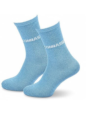 Chaussettes à paillettes Femme Message Humoristique