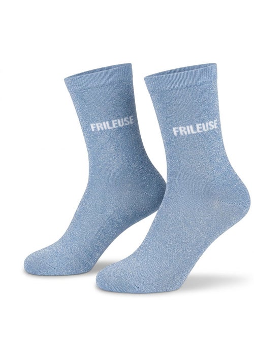 Chaussettes à paillettes Femme Message Humoristique - Kiabi