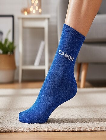 Chaussettes à paillettes Femme Message Humoristique