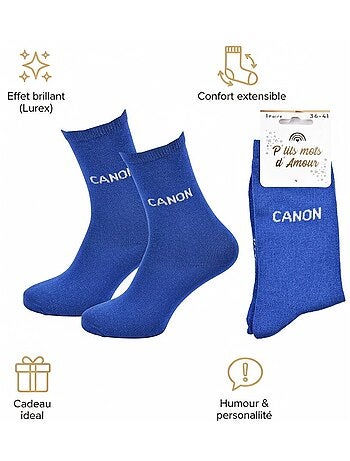 Chaussettes à paillettes Femme Message Humoristique