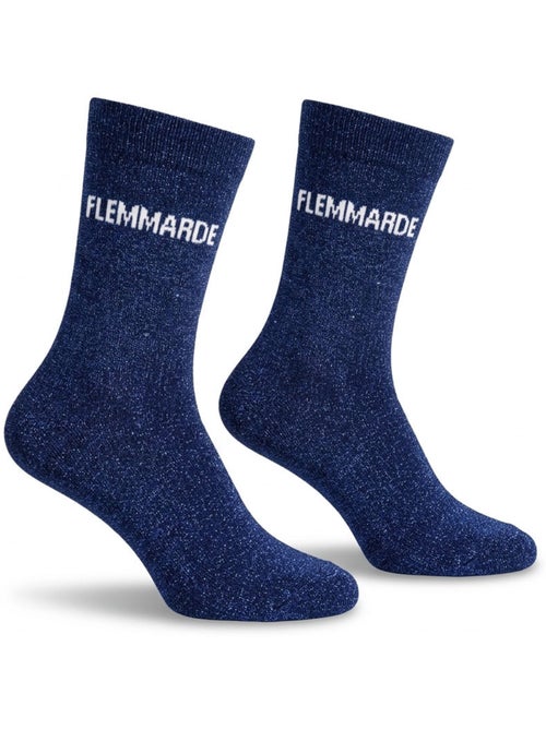 Chaussettes à paillettes Femme Message Humoristique - Kiabi