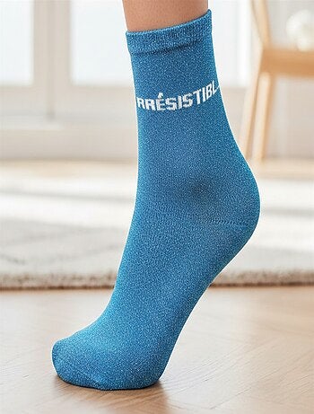 Chaussettes à paillettes Femme Message Humoristique