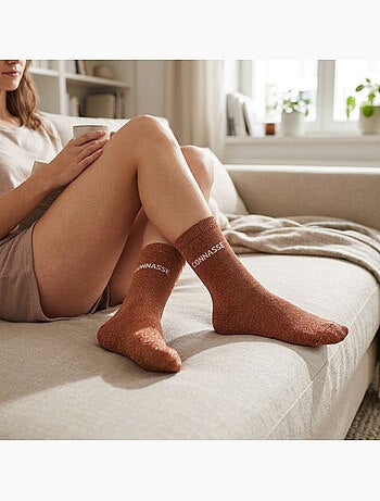 Chaussettes à paillettes Femme Message Humoristique
