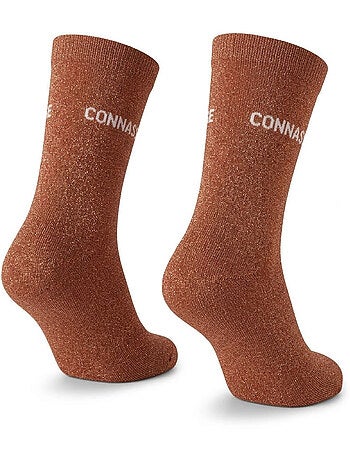 Chaussettes à paillettes Femme Message Humoristique