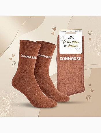 Chaussettes à paillettes Femme Message Humoristique