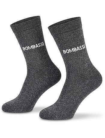 Chaussettes à paillettes Femme Message Humoristique