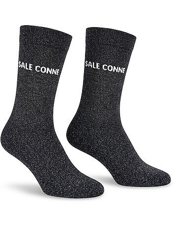 Chaussettes à paillettes Femme Message Humoristique
